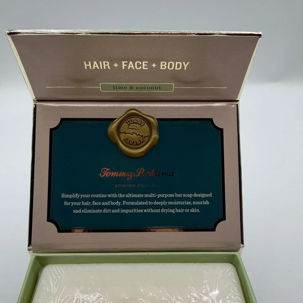 Tommy Bahama Men Lime & Coconut Bar Soap 10oz Hair Face Body 2 Pack NEW